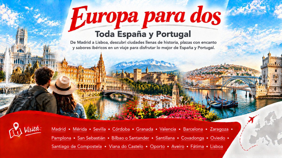 Europa para DOS 3 “Toda España y Portugal”